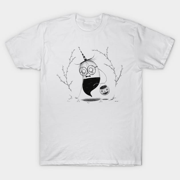 The Sad Ghost T-Shirt by Gummy Illustrations